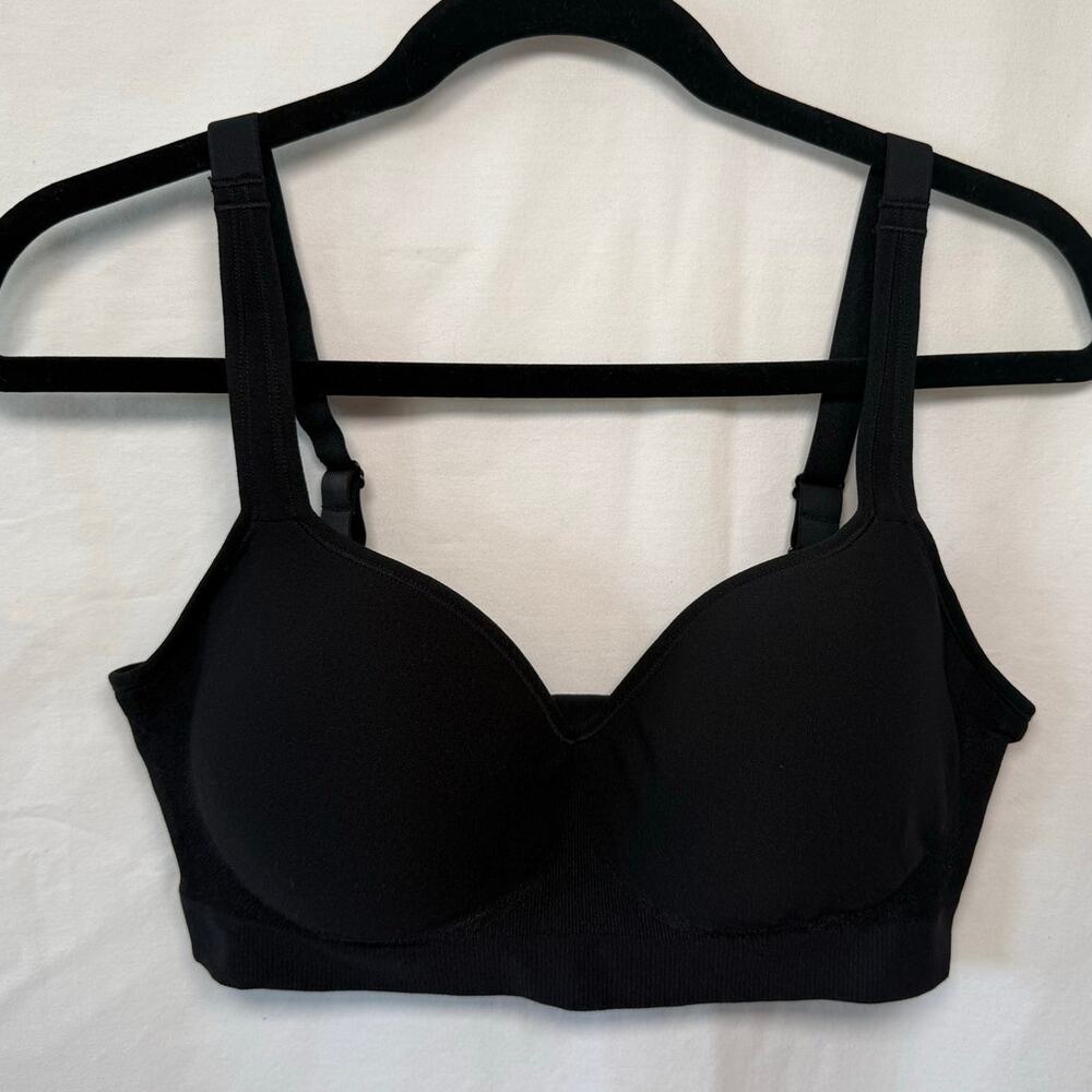 Shapermint Essentials Sweetheart Wireless Contour Bra, Black, Size Large